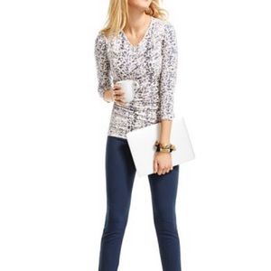 CAbi XS wrap top By the Shore, 3/4 length sleeve